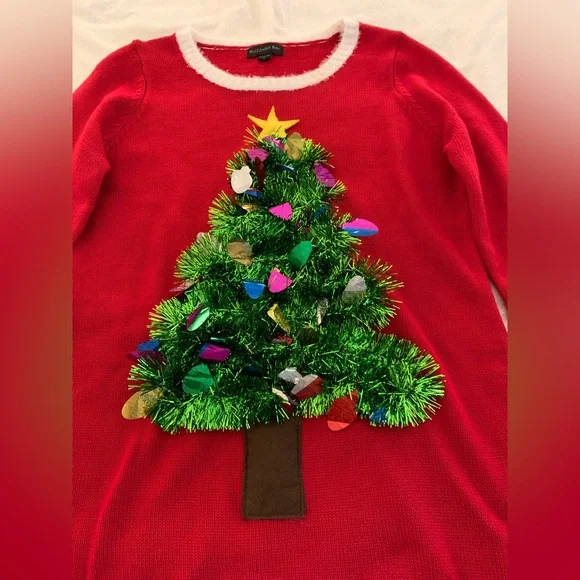 Festive Red Christmas Tree Sweater - Picture 11 of 11